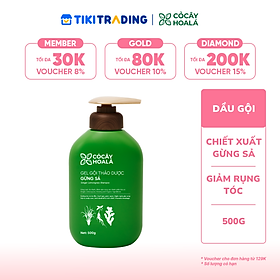 Cocayhoala Dầu gội thảo dược Gừng Sả Cỏ Cây Hoa Lá 500g