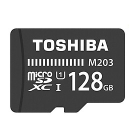 Thẻ nhớ MicroSDXC Toshiba M203 UHS-I U1 128GB 100MB/s - chuyên camera và điện thoại (Đen) - Hàng chính hãng