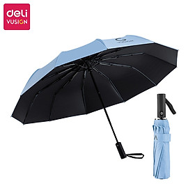 Ô Dù Che Mưa Đi Nắng Tự Động DELI 12 Nan Đơn/Đôi ĐK 106 cm Chống UV Nút Đóng/Mở Thông Minh Nhiều Màu