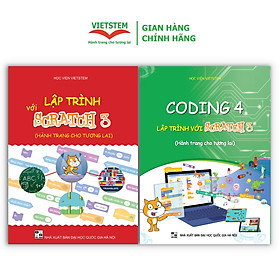 Combo 2 sách hướng dẫn học lập trình Scratch cho học sinh lớp 4