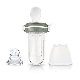 Bình bóp chống hóc food squeezer plus kidsme cho bé từ 4 tháng tuổi màu xám từ anh quốc - ăn dặm chủ động cho trẻ nhỏ