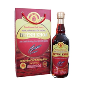 Đặc Sản Kiên Giang - Nước Mắm 45 Đạm Truyền Thống Hộp 2 Chai 500ml - OCOP 4 Sao