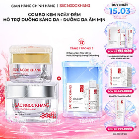 Bộ kem dưỡng ngày và đêm: Kem ban ngày 5 trong 1 (30ml) + Kem ban đêm (30g) giúp dưỡng ẩm, nâng tông, sáng da, làm mờ vết thâm, sạm, nám