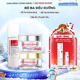 COMBO dưỡng da chuyên sâu kem dưỡng ban đêm 30g + kem dưỡng ban ngày 5 in 1 30g + Serum dưỡng trắng 30ml cho tác dụng nhanh mạnh, toàn diện