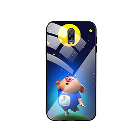 Ốp Lưng Kính Cường Lực cho điện thoại Samsung Galaxy J7 Plus - Pig Cute 07