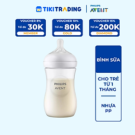 Bình sữa mô phỏng tự nhiên mới hiệu Philips Avent  cho trẻ từ 1 tháng tuổi (260ml-đơn)_SCY903.01
