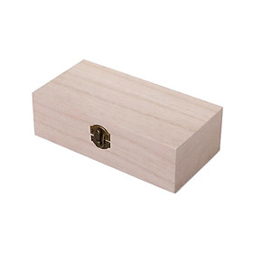 Wooden Storage Box Rectangular Organizer Empty Gift Packaging Box Wooden Box