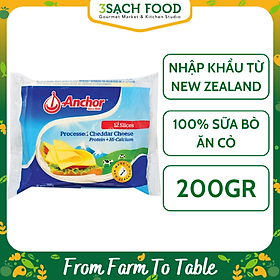 Phô Mai Lát Cheddar Anchor 200g Gói