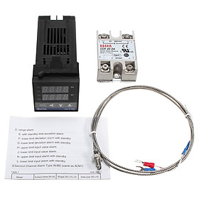 Bộ Điều Khiển Nhiệt Độ Kĩ Thuật Số LCD PID REX-C100 + Cặp Nhiệt Độ K (Max 40A)