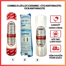 Mua COMBO 3 LÕI LỌC NƯỚC THÔ 1-2-3 (CERAMIC - OCB THAN ANTHRACITE- CTO THAN ANTHRACITE) HÀNG CHÍNH HÃNG
