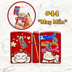 Hột Quẹt Bật Lửa phiên bản nhật hình mèo cá chép 3 con may mắn H44 - xài xăng
