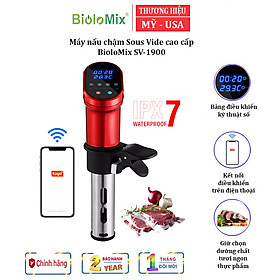 Máy nấu chậm Sous Vide BioloMix SV-1900 Smart thông minh điều khiển kết nối qua app điện thoại - HÀNG NHẬP KHẨU