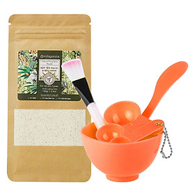 Combo Bột Yến Mạch Đậu Xanh Dưỡng Trắng Da Milaganics (100g) Và Bộ Dụng Cụ Trộn Bột Đắp Mặt 4 In 1 Florami (Màu Ngẫu Nhiên)