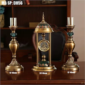 Mua Bộ đồng hồ kèm chân nến phong cách bắc Âu trang trí nội thất cao cấp - Đồ decor trang trí nhà cửa đẹp - DH56