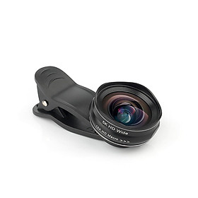 Ống kính máy ảnh điện thoại thông minh 2 trong 1 5K HD 0,45X Góc rộng với Kẹp đa năng Tương thích với iPhone -Màu đen
