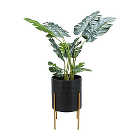 Chậu Trồng Cây HILTON kim loại, màu đen | Index Living Mall - Phân phối độc quyền tại Việt Nam