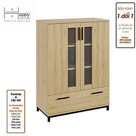 [Happy Home Furniture] LOUIS , Tủ lưu trữ - chân sắt , 76cm x 36cm x 104cm ( DxRxC), TCM_028