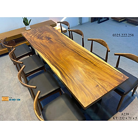Mua Bàn Cafe Gỗ Me Tây  Bàn Ăn Gỗ Me Tây  Bàn Gỗ Me Tây Nguyên Tấm Dài 2 32m Rộng 71cm Dày 5cm
