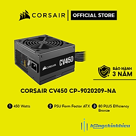 Nguồn máy tính CORSAIR CV450 - 450W 80 Plus Bronze CP-9020209-NA Hàng chính hãng
