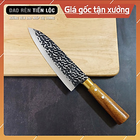 Mua Dao Lọc Thái Thịt Thép Nhíp Ô Tô Dập Vân 2 Mặt - Cán Cẩm Chỉ Khâu Đồng