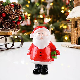 Cute Christmas Old Man Figurine Statue Ornament Small Xmas Dollhouse