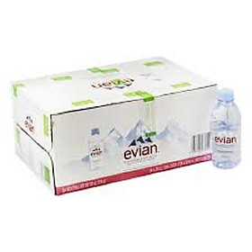 Thùng Nước khoáng evian chai nhựa 330ml (tương đương 24 chai)