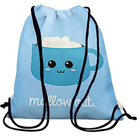 Túi Rút Unisex In Hình Cà Phê Marshmallow - BDFO047