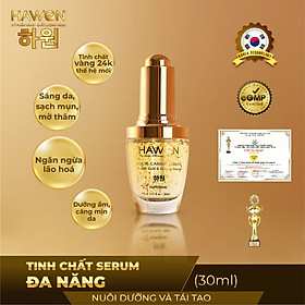 Serum sáng da & mờ thâm chiết xuất Nhân Sâm tinh chất v.àng 24K HAWON - 20ml