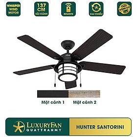 Mua Quạt trần HUNTER SANTORINI - Động cơ êm ái  Tích hợp đèn chiếu sáng  Tính năng quay đảo chiều  Hàng chính hãng