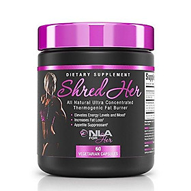 NLA for Her Shred Her - Thermogenic Fat Burner - Weight Loss Supplement, Appetite Suppressant, Energy Booster - Premium Fat Burning Ingredients and Green Tea Extract - 60 Natural Veggie Diet Pills