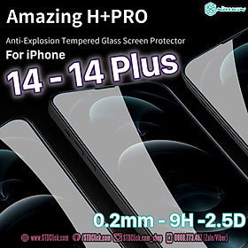 KÍNH CƯỜNG LỰC DÀNH CHO ĐIỆN THOẠI IPHONE 14 PLUS - 14 NILLKIN H+PRO 0.2mm 2.5D