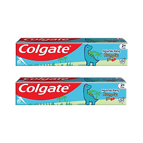 Combo 2 kem đánh răng Colgate trẻ em khủng long hương dâu 40g