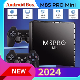 Box TV M8 PRO Mini - Kết Hợp tay cầm chơi Game - Hơn 10.000 Game  - Xem Truyền Hình Miễn Phí - Box Thế Hệ Mới - Hàng Nhập Khẩu