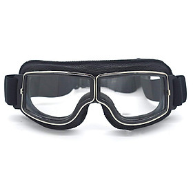 Leather Vintage Scooter Goggles Pilot Ski Sunglasses Helmet Eyewear Frame