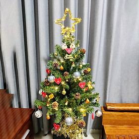 Cây thông noel xanh 1m2 để bàn mini trang trí giáng sinh - Cao 90cm