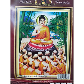Mua Tranh thêu chữ thập phật thích ca E15 - 80 x 60 cm - chưa thêu - 80 x 60 cm