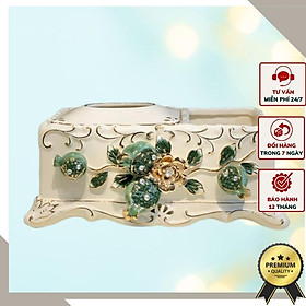 Mua Hộp đựng giấy hoa lựu xanh lá tinh tế mang phong cách tân cổ điển sang trọng CB20-HG3