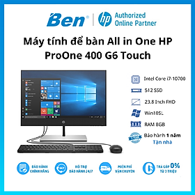 Máy tính để bàn All in One HP ProOne 400 G6 Touch (230T1PA)/ Intel Core i7-10700 (2.9GHz, 16MB)/ Ram 8GB DDR4/ SSD 512GB - Hàng Chính Hãng