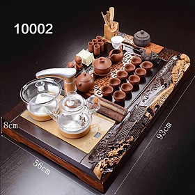 Mua  Cao Cấp  Bàn trà điện thông minh gồm khay bàn gỗ nguyên khối gỗ mun với bếp điện tự động đun nước  bộ cốc chén tùy chọn