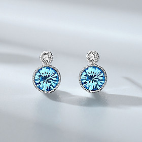 Bông tai bạc nữ đính đá lấp lánh b2629 - bảo ngọc jewelry