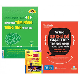 Combo Awaken English Power - Đánh Thức Tiềm Năng Tiếng Anh Trong Bạn + Tự Học 29 Chủ Đề Giao Tiếp Tiếng Anh Thông Dụng Nhất (Tặng cuốn 360 ĐT BQT - 12 Thì Cơ Bản Trong Tiếng Anh)