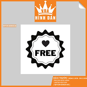 Set 100/200 sticker FREE (2.5x2.5cm) tem MIỄN PHÍ dán lên túi hộp sản phẩm, quà tặng dành cho shop (1.081)