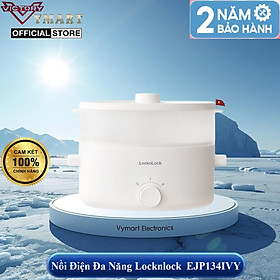 Mua Nồi điện đa năng Bianco LocknLock EJP134IVY (5 lít)  EJP124IVY (3 lít)  Hàng Chính Hãng  Nấu nhanh  Phủ men sứ - JoyMall