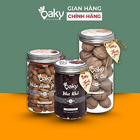 Combo Quà Tặng - Hạt Dinh Dưỡng Cao Cấp Oaky Hạnh Nhân Mỹ, Óc Chó Vàng, Nho Khô - Tặng kèm Túi Giấy Sang Trọng