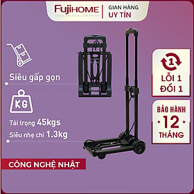 Mua Xe đẩy hàng gấp gọn đi chợ 45kg (có dây buộc) Nhật Bản Fujihome HT-245  xe kéo hàng chung cư đi chợ nhỏ gập gọn mini siêu thị đa năng market trolley