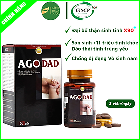 Ago Dad bổ thận sinh tinh 9X chất lượng tinh trùng, khỏe tinh yếu đào thải dị dạng, chống VÔ SINH NAM (50 viên)