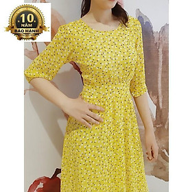 Đầm form dài voan hoa nhí nhẹ nhàng thướt tha