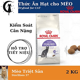 ROYAL CANIN STERILISED Hạt Mèo - Cho mèo Triệt Sản kiểm Soát Cân Nặng / Tiết Niệu 2Kg