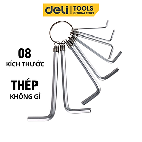 Mua Bộ Khóa Lục Giác 8 Cây Đầu Bằng Từ Deli - Thép Không Gỉ Nhỏ Gọn  Tiện Lợi  Dễ Dàng Mang Theo Sử Dụng - DL2171