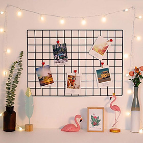 Mua Khung Lưới Sắt Trang Trí Treo Tường Decor  Giỏ Lưới Rổ Sắt Thanh Để Đồ Kẹp Gỗ  Đèn Led Kẹp Ảnh- Tặng Đinh